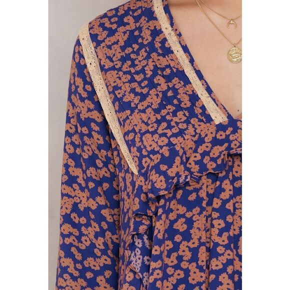 NWT Free People Like You Best Boho Festival Renaissance Mini Dress Size XS - Picture 12 of 13